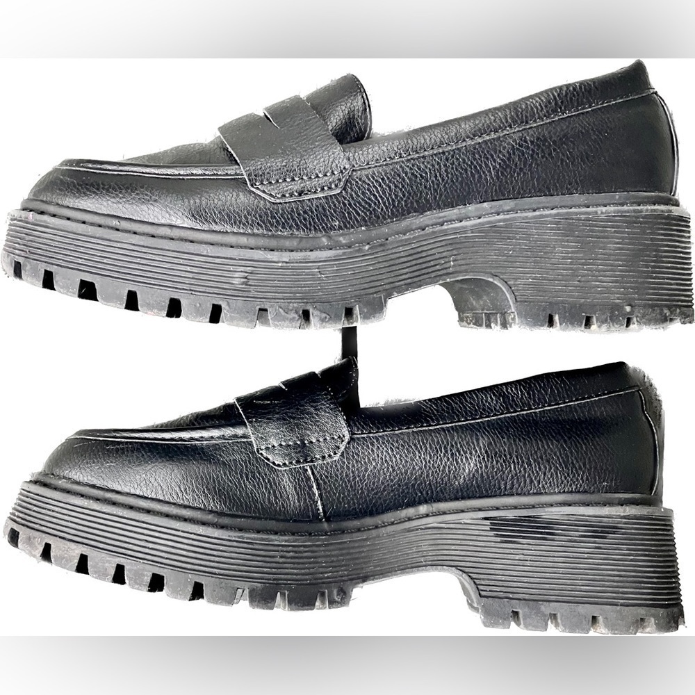 Women’s Sincerely Jules Shoes Rocker Oxford Loafers Black Size 6.5 M​​​​​​
